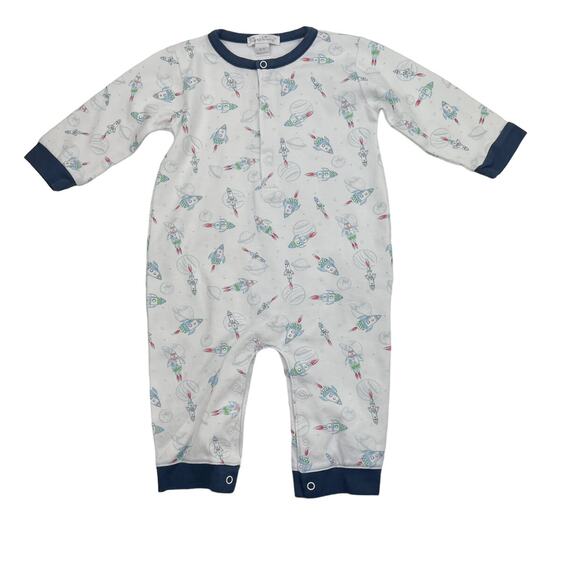 Kissy Kissy Rocket Ship Pima Cotton Pajamas - Picture 1 of 5